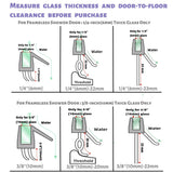 GEZMR 2-Pack Frameless Shower Door Bottom Seal (1/4'' X 39'') Clear Glass Shower Door Sweep Strip can Covers up to 23mm Gap - Stop Leaks