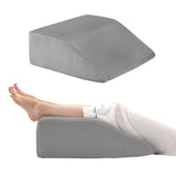 Bedluxe Leg Elevation Pillows, Leg Pillows for Sleeping, Cooling Gel Memory Foam Top, Wedge Pillow for Legs, Leg Wedges for Circulation, Swelling, After Surgery - Removable Cover (10 Inch, Grey)