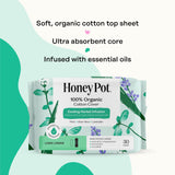 The Honey Pot Company - 120ct - Herbal Long Panty Liners for Women - Infused w/Essential Oils for Cooling Effect & Organic Cotton Cover - Feminine Care - FSA & HSA Eligible