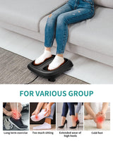 Nekteck Foot Massager with Heat, Shiatsu Heated Electric Kneading Foot Massager Machine for Neuropathy, Plantar Fasciitis, Feet Massage for Pain Relief, Circulation, Christmas Gifts for Man Woman Her