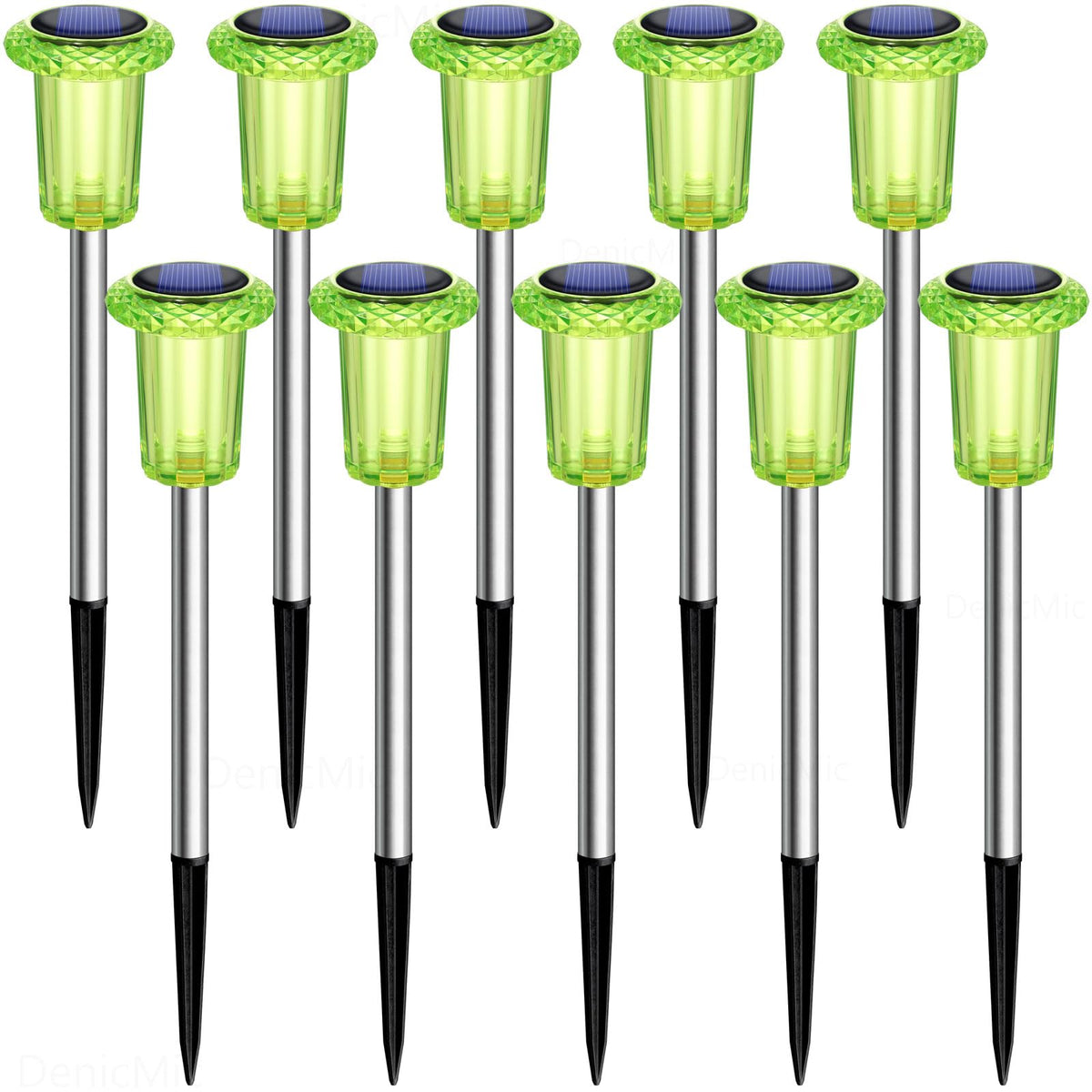 DenicMic Solar Halloween Lights Outdoor Waterproof 10 Pack Halloween Decor