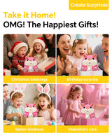 TWORIVER Talking Hamster Repeats What You Say,2025 Top Christmas Funny Gifts,Toddler Toys for Ages 2-4 5-7 8-13 Girls Pink Stocking+Stuffers Kids Interactive Dolls,a Most Popular Stuffed Animal Plush