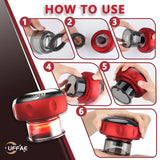 UFFAE 5-in-1 Electric Cupping Therapy Set, Smart Cupping Therapy Massager, 12 Levels of Suction Strength and Temperature Control，for Targeted Pain Relief, Portable Electric Cupping Device