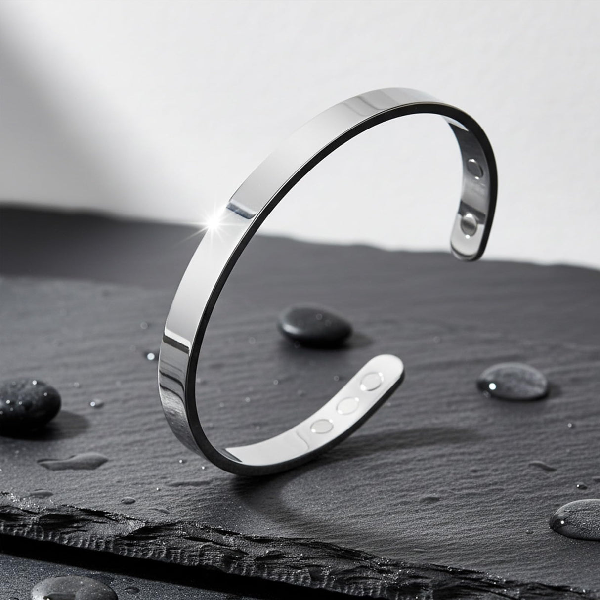KALM Bracelet, Adjustable Bangle Bracelets for Women, with Gift Box (Black)