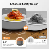 Food Warming Mat, Food Warmers for Parties Buffet, Silicone Heating Mat with 7 Temperature Settings, Roll-Up Storage, 17.91"x12.8", Grey