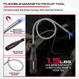 6-Piece Telescoping Magnetic Pickup Tools Set: 31in Portable Magnetic Pickup Stick, 25in Pen-Style Magnetic Pickup Tool, 20in Flexible Bendable Spring Magnet Stick with 4in 9in Magnet Parts Tray