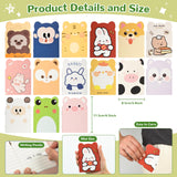 100 Packs Mini Notebooks for School Mini Cute Animal Notebooks Mini Notebooks Bulk for Christmas Day Office Classroom prizes College Ruled Pages(Cartoon Animals)