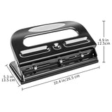 Amazon Basics Semi-Adjustable 3-Hole Punch, 30 Sheet Capacity, Black
