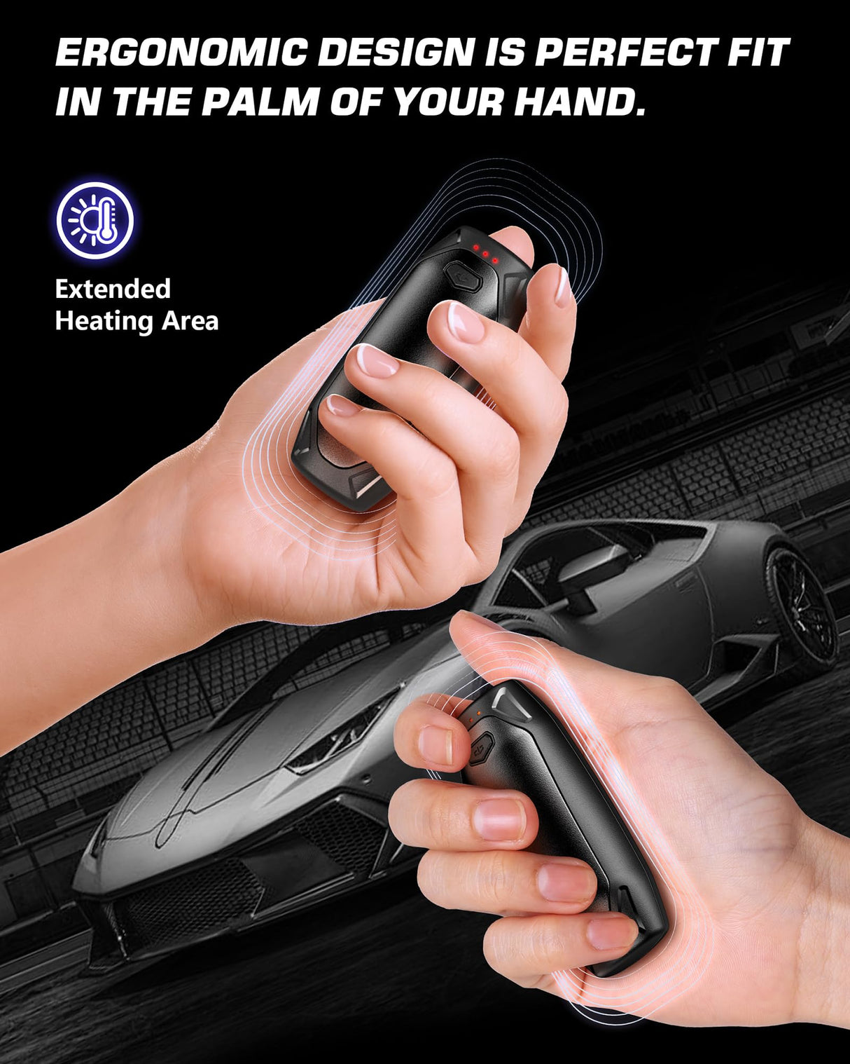 Kesguar Hand Warmers Rechargeable - 2 Pack 14000mAh AI Electric Hand Warmers with Charging Case, Magnetic 2 in 1 Pocket Handwarmers, Portable Heater Gifts for Women/Men/Christmas/Golf/Camping/Hunting