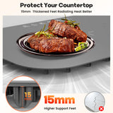 Kourice Food Warming Mat, Fast Heating Silicone Electric Warming Tray, 3 Temperature Settings, Auto Shut-Off Raised Feet Protects Table, Roll Up Food Warmer for Gatherings,Parties, Everyday Use