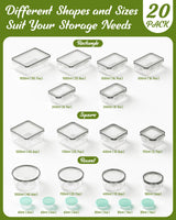 Canfanni 40 Piece Food Storage Containers with Lids, BPA-Free