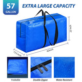 57 Gallon Extra Large Storage Bags, XXL Jumbo Large Moving Bags Heavy Duty, Storage Totes Moving Boxes Supplies for College, Foldable Duffle Bag for Travel, Christmas Tree Bag, 42x23x13.5inch - 2PACK