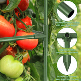 3 Pack Tomato Cage, 14.5" W x 53" H Square Tomato Trellis with 50 Pcs Clips