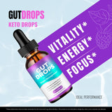 Gut Drops, Official GutDrops Supplement Liquid Droppers - Maximum Strength, All Natural Liquid Formula Support Healthy Lifestyle and Lasting Energy, GutDrops Support Reviews (1 Pack)