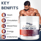 Nitric Oxide Supplement for Men - Extra Strength Nitric Oxide Booster Powder for Heart, Circulation, Blood Flow, Energy, Endurance - 10g Per Serving, 30 Servings