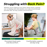 aoFIT Back Brace for Lower Back Pain Relief with 360-Degree Biochemical Hug Support, Back Support Belt for Men and Women, Soft Breathable Fabric Lumbar Support for Herniated Disc, Sciatica L