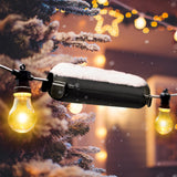 RESTMO IP54 Extra Large Outdoor Box w/ 6 Cable Seal Entry, Bundle w/ 4 Small Weatherproof Extension Cord Safety Cover, Protect Power Strip, Timer Outlet Plug, Christmas Decoration, Black.