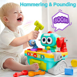 iPlay, iLearn Toddler Musical Workbench Toy, 1 Year Boy Gift, Baby Tool Set