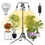 SANSI Grow Lights for Indoor Plants, 128W Full Spectrum Plant Lights for Indoor Growing, 35-64 inches Detachable Tripod Standing Grow Light with High PPFD No Dimmable 4 Pack of Par25 32W Bulb