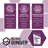 Black Ginger Capsules 60G | Kaempferia Parviflora Thai Ginseng Supplement for Men | Supports Energy, Endurance, Performance & Circulation | Vegan, Non-GMO | 150 Count