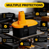 BATWAYPRO Upgraded 18V Replacement Battery for Dewalt 18V XRP Type Tools, 5.0Ah Ni-MH Battery 2-Pack Compatible with DC9096, DC9071, DE9096 DE9098,DW9071, DW9095, DW9096 Power Tools & Chargers
