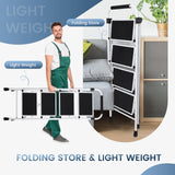 OLIXIS Step Ladder, 4 Sturdy Step Stool with Anti-Slip Pedal & Handrail