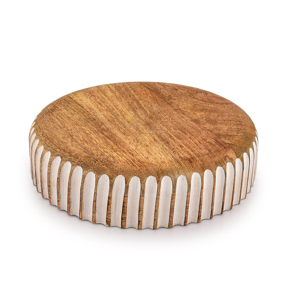 Kimona Fruit Bowls Wood Fruit Bowl or Decorative Bowl for Table Décor for Kitchen Counter or Farmhouse Christmas Centerpiece (10" X 10" X 2.5")