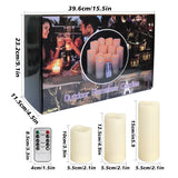 CLTNIKET 24-Pack LED Flameless Candles with Remote Control -Remote flameless Candles- Timer Candles -3D Flame Perfect for Halloween Christmas Parties,Wedding,Home Decor,Gift and Special Occasions.