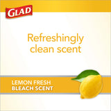 Glad Small Trash Bags 4 Gallon, Lemon Fresh Bleach Garbage Bags, Odor Resistant with Drawstring, 80 Count