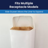 Hospeco HS-6141 Waxed Kraft Receptacle Liner Bags, 250 Count - Moisture-Resistant Feminine Hygiene Waste Bags, Fits Sanitary Disposal Units,9.25 x 10.5 x 3.25 in