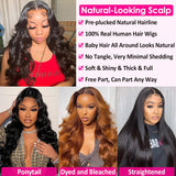 Hedy 220% Density Lace Front Wigs Human Hair Wigs for Black Women Pre Plucked with Baby Hair Body Wave Glueless 10A Lace Closure Wigs Human Hair Natural Color 22 Inch