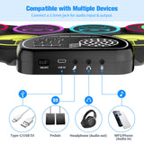 Miortior Electronic Drum Set, 10 Pads Roll-up Drum Practice Pad with Drum Pedals & Sticks, Built-in Speaker with Headphone Jack, Great Christmas & Birthday Gift for Kids