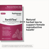 Fairhaven Health FertiliTea | Organic Fertility Tea for Women to Support Reproductive Health* | Prenatal Herbal Tea to Support Menstrual Cycle & Hormone Balance* | Contains Vitex | Mint | 60 Servings
