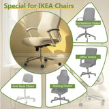 PChero Office Chair Wheels Replacement for IKEA Chairs, 10mm Stem (Set of 5), 2" Heavy Duty Swivel Polyurethane Casters for IKEA Chair Furniture Accessories, Protection for Hardwood Floors Carpet