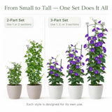2 Pack Trellis for Climbing Plants Indoor, 31.5 Inch & 46.5 Inch Garden Plant Trellis for Climbing Plants Outdoor, Expandable House Plant Support for Pothos, Ivy, Monstera, Hoya, Black