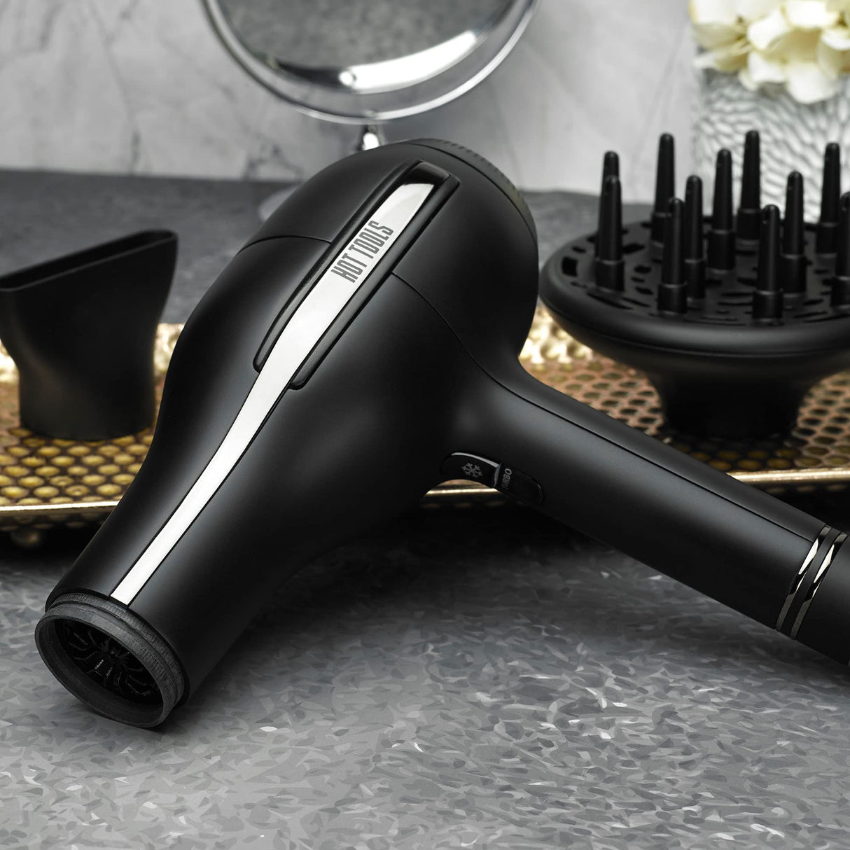 Hot Tools Pro Artist Black Gold 2000-Watt Ionic Hair Dryer | Ultra Powerful Airflow