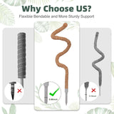 3 Pack Moss Pole, 50 Inch Monstera Plant Support, Tall Moss Poles for Climbing Plants Indoor DIY, Coco Coir Plant Pole Moss Plant Stick Support Stake Kit for Potted Plants, Pothos, Philodendron