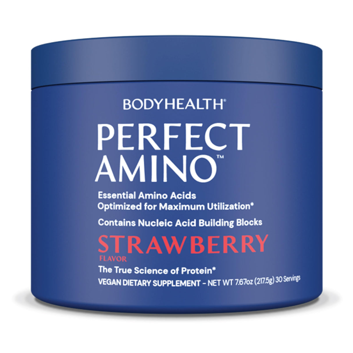BodyHealth PerfectAmino Powder - BCAA and EAA Powder for Pre and Post Workout - Amino Acid Energy Drink for Men and Women to Support Lean Muscle and Recovery - Strawberry - 30 Servings