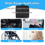 YOUFI Extra Thick Large Seat Cushion -19 X 17.5 X 4 Inch Gel Memory Foam Cushion with Carry Handle Non Slip Bottom - Pain Relief Coccyx Cushion for Wheelchair Office Chair (Black (1PACK))