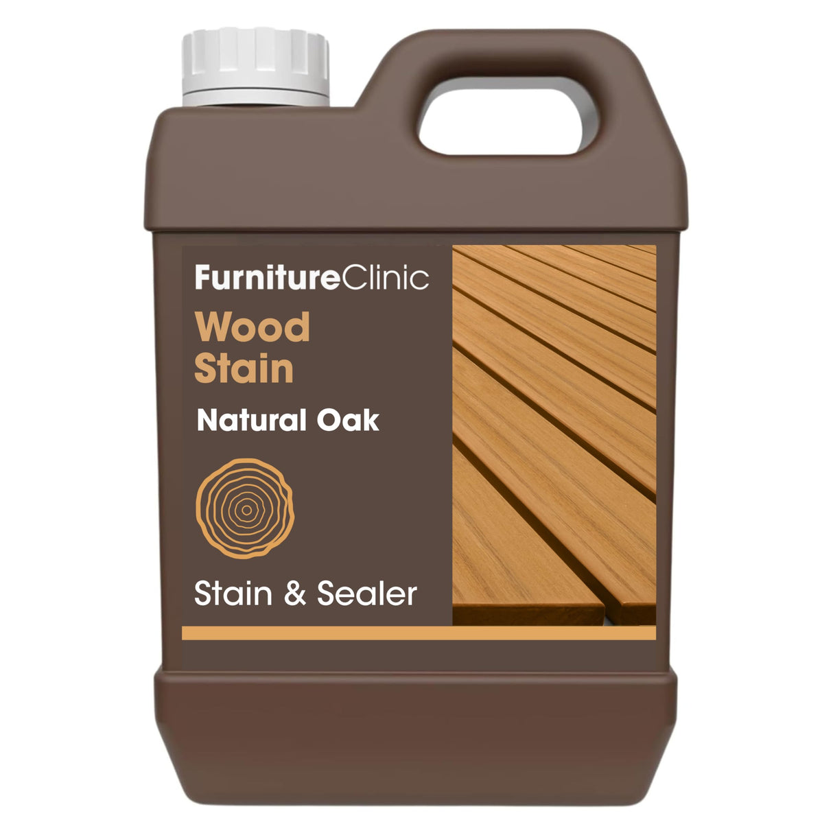 Furniture Clinic Wood Stain | Water Based | Fast Drying, Low Odor, & Non-Toxic | Multiple Finishes | for Indoor & Outdoor Furniture and More | Natural Oak (85 Fl Oz / 2500ml)