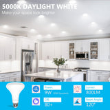 DAYBETTER BR30 LED Light Bulbs Indoor Flood Light, 6Pack 5000K Daylight White LED Bulb 65W Equivalent, Dimmable, E26 Base, 800LM, Recessed Can Bulb for Living Room Bedroom Dining Room Bathroom
