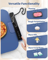 Food Warming Mat Extra Large 37"x15" with APP Control, Electric Warming Tray Adjustable Temp 99 Hour Timer Dishwasher Safe, Warming Mat for Food, Roll Up Portable Food Warmers for Parties Buffet