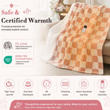 RAYVOICE Pink Heated Blanket Electric Throw 50"X60", Heating Blanket Throw