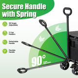 500LBS Large Collapsible Folding Wagon Carts Heavy Duty with Table & Brakes