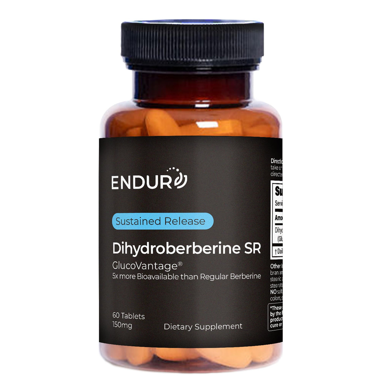 Endur Dihydroberberine SR, Supports Blood Sugar Health & Metabolism, Great for Weight Management Support, Gluten Free, 150mg (60 Tablets)
