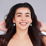 EVERU 925 Sterling Silver Moonstone Dangle Earrings Jewelry Gif for Women