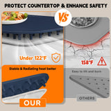 Homelove Warming Mat for Food - Electric Warming Tray with 6-Level Temperature and Hours Setting, Full Surface Graphene Heating, Waterproof Dishwasher-Friendly Food Warmer for Parties, Kitchen (Blue)