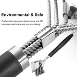 Grill Brush & Bristle Free Outdoor BBQ Scraper, Safe 18'' Stainless Cleaner