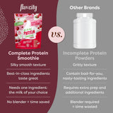 FlavCity Protein Powder Smoothie, Berries & Cream - 100% Grass-Fed Whey with Collagen (25g of Protein) - Gluten Free & No Added Sugars (38.73 oz)