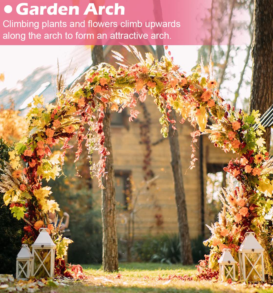 Queension Extra Large Wedding Arch for Ceremony 8.5Ft Wide 7.4Ft High for Large Space, Metal Arches Backdrop Stand with Ground Stakes and Sandbags for Party Supplies, Garden Trellis, Gold
